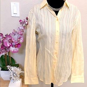 NEW light Yellow eyelet shirt